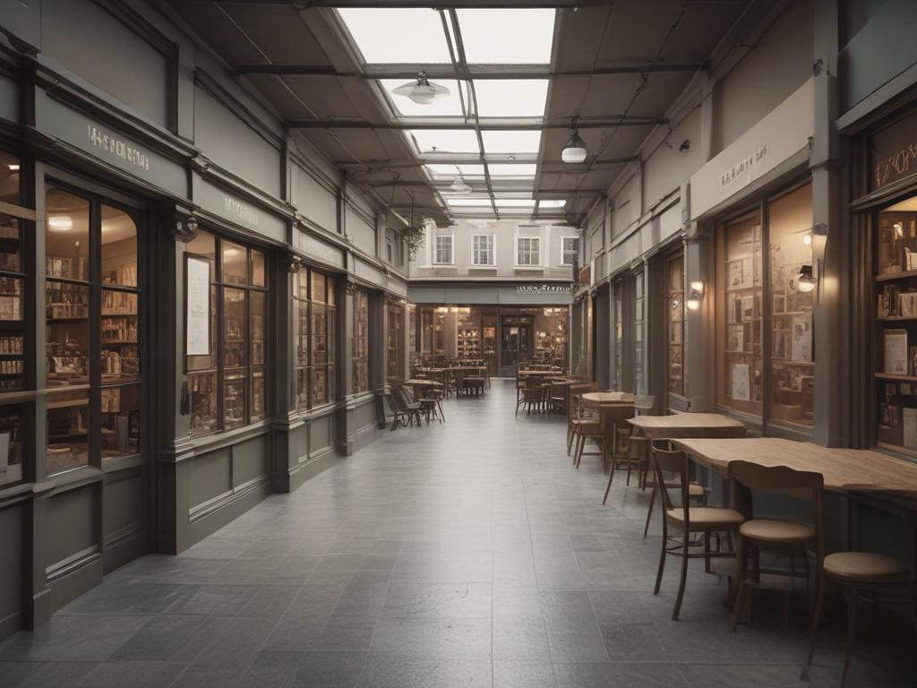 local businesses, cafés, bookstores, art studios, fashion houses